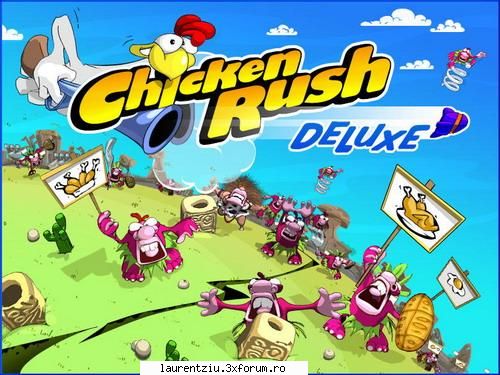 chicken rush deluxe hordes savage meanies are invading, looking for the tastiest chickens around!