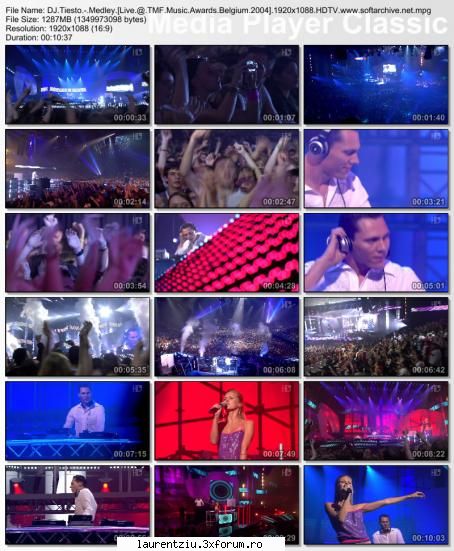 tiesto medley [live tmf music awards belgium 2004] mpeg2 video 1920x1088 (16:9) 25.00fps mpeg audio SEFU'