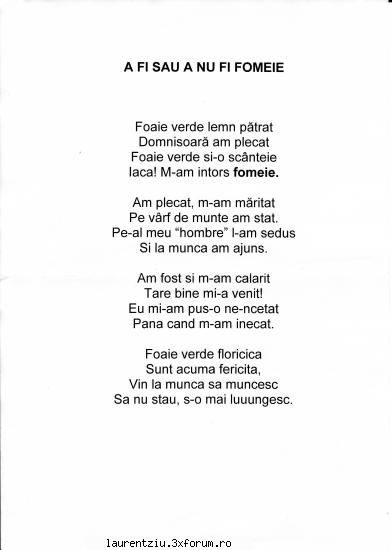 fomeia aceasta este poezie scrisa pentru colega serviciu intoarsa curand miere care cam speriata s-o