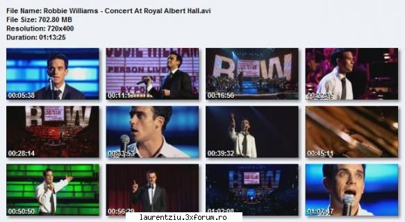 robbie williams concert royal albert hall download SEFU'