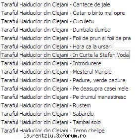 taraful haiducilor din clejani selectie SEFU'