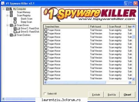 1 SPYWARE KILLER - 1 SPYWARE KILLER software scans your computer for - Software PC