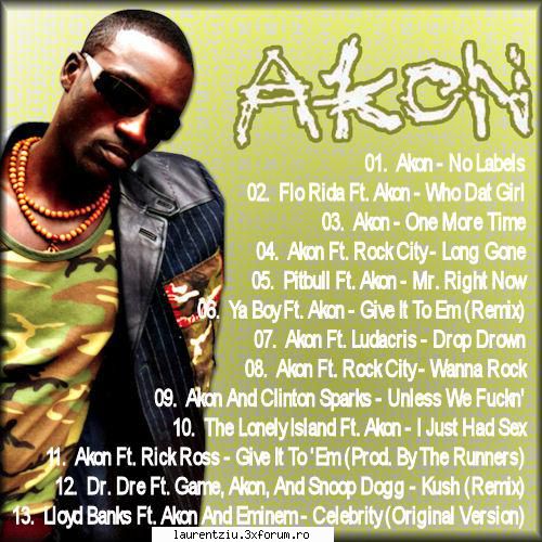 AKON No.Labels 2011 - Cine nu a auzit de renumitul AKON acum in aveti - International Music