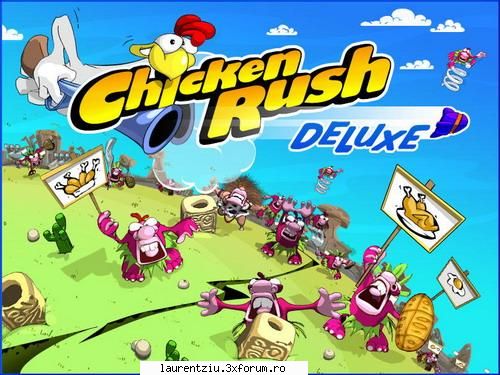 Chicken Rush Deluxe - Hordes of savage meanies are invading, looking - Games