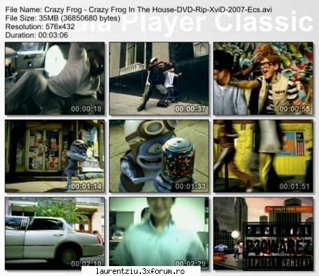 Crazy Frog - Crazy Frog In The House 2007 - Crazy Frog Show 36581 KB / XVID 576x :06 Min - Videoclipuri