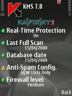 SIM Card Data Recovery Software - Kaspersky Mobile Security v7.0.32 S60v3 - Tehnologie Mobila